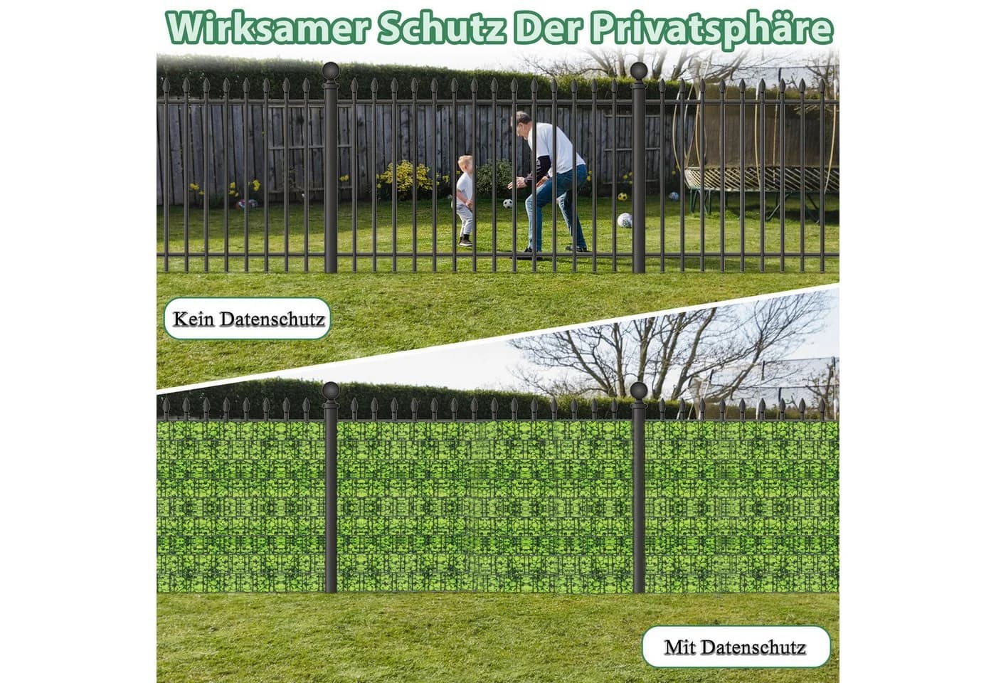FIVMEN Sichtschutzstreifen PVC Stabmattenzaun 19cm - Bild 3
