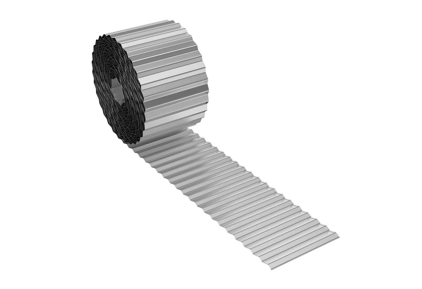 FIVMEN Rasenkante Metall Beetbegrenzung 15/18 cm Silber Schwarz Rost - Bild 2