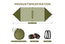 SURFOU Outdoor Hängematte mit Moskitonetz 120kg Tragkraft Camping Bild 1