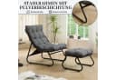 SeedWave Loungesessel mit Ottoman Grau Stahlgestell Bild 3
