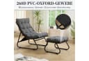 SeedWave Loungesessel mit Ottoman Grau Stahlgestell Bild 4