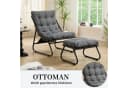 SeedWave Loungesessel mit Ottoman Grau Stahlgestell Bild 5
