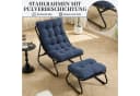 SeedWave Loungesessel mit Ottoman Dunkelblau Stahl Bild 3