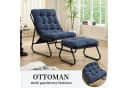 SeedWave Loungesessel mit Ottoman Dunkelblau Stahl Bild 5