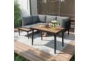 Ulife Gartenlounge-Set 3-tlg. Grau mit Ecksofa und Couchtisch Bild 5