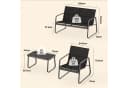 Bealife Gartenlounge-Set 4er Set 1 Tisch 1 Doppelstuhl 2 Einzelstühle Bild 5