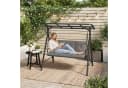 Bealife Hollywoodschaukel Gartenschaukel Grau mit Liegefunktion 3-Sitzer Bild 1
