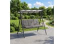 Bealife Hollywoodschaukel Gartenschaukel Grau mit Liegefunktion 3-Sitzer Bild 4