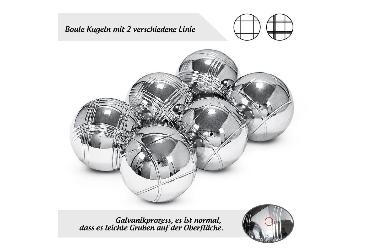ElitVita Boule Set 6-St. Eisen verchromt - Bild 4