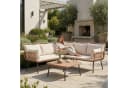 JOIVI Gartenlounge-Set 4-tlg. Creme Beige Rattan Bild 1