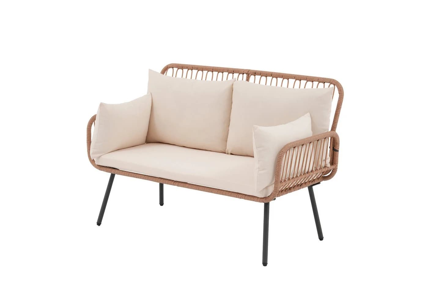 JOIVI Gartensofa Garten Loveseat Rattan - Bild 3