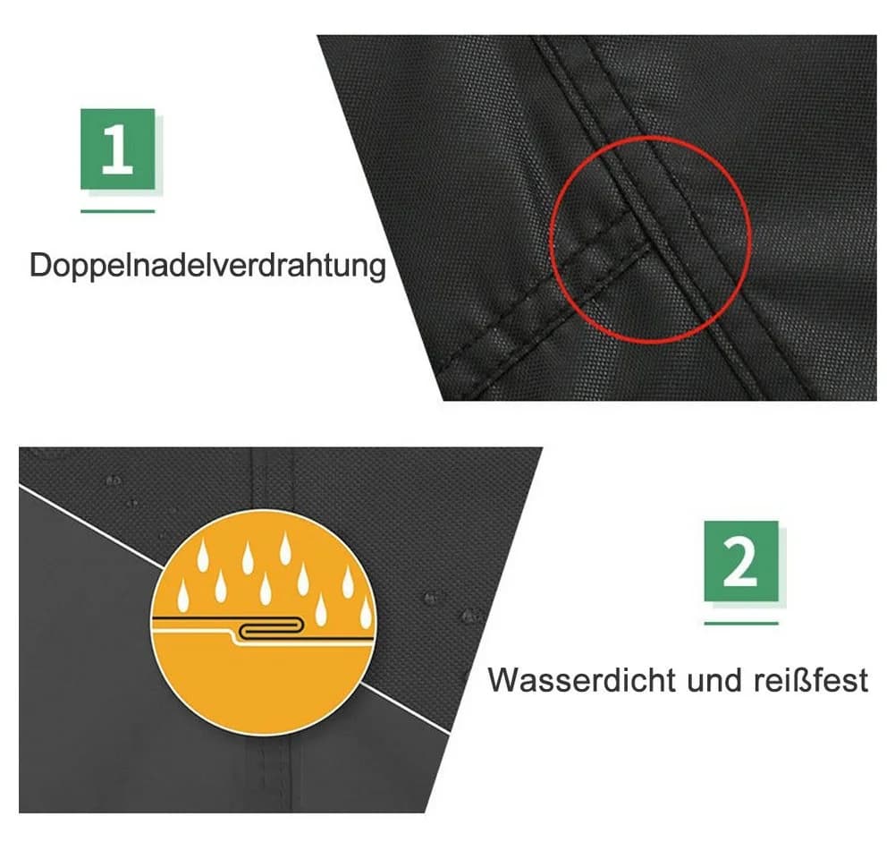 OSTWOLKE Gartenmöbel-Schutzhülle wasserdicht inkl. Aufbewahrungstasche