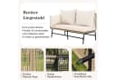 KLAM HOME Gartenlounge-Set Korbgeflecht Eisenrahmen Beige L-förmig Bild 5