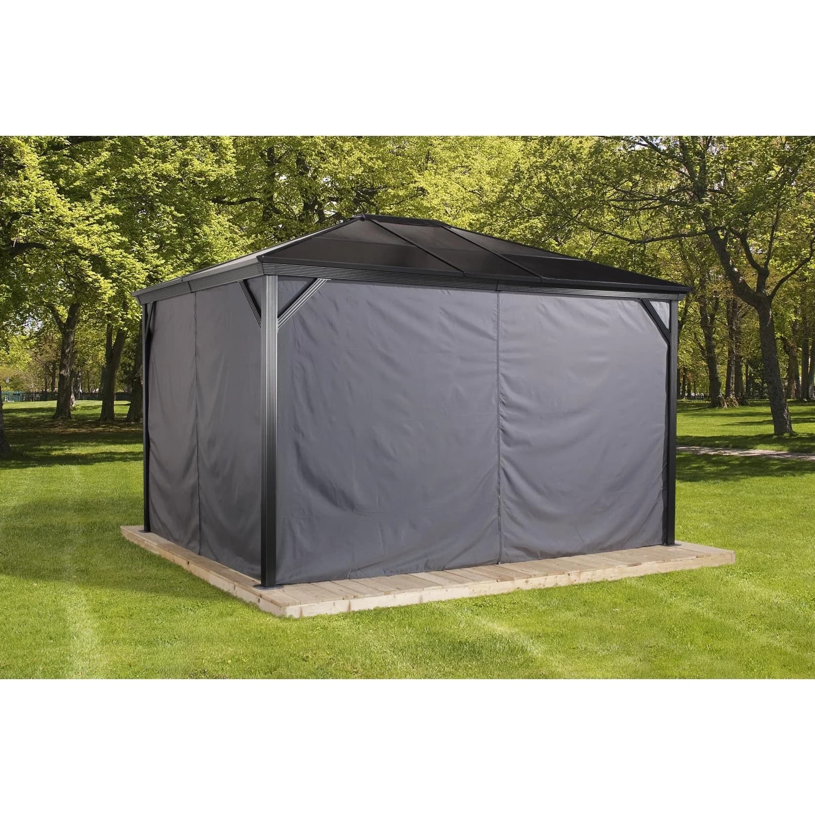 Sojag Pavillon Verona 10x10 Seitenteil Grau Polyester
