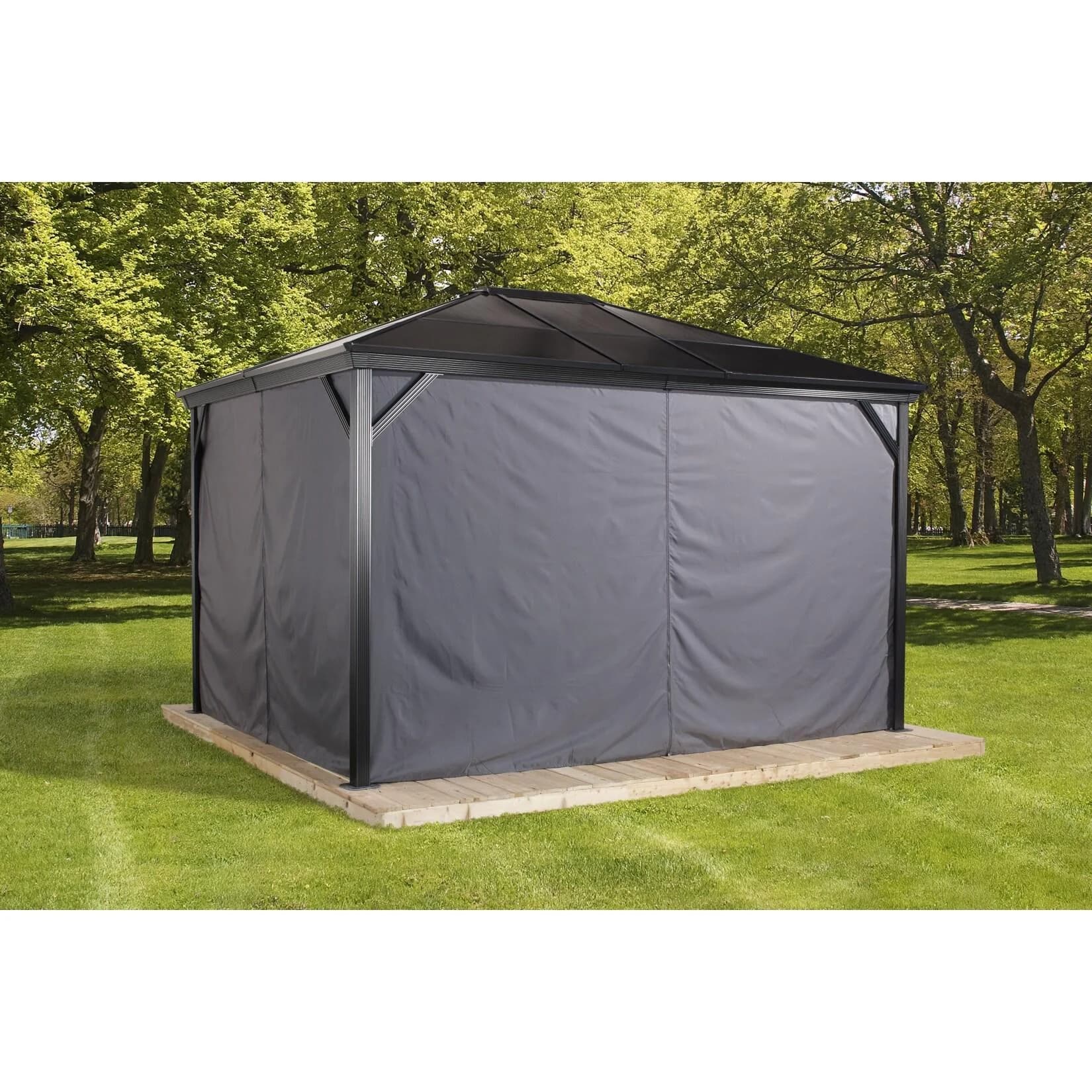 Sojag Pavillonseitenteil Verona 10x14 Grau Polyester
