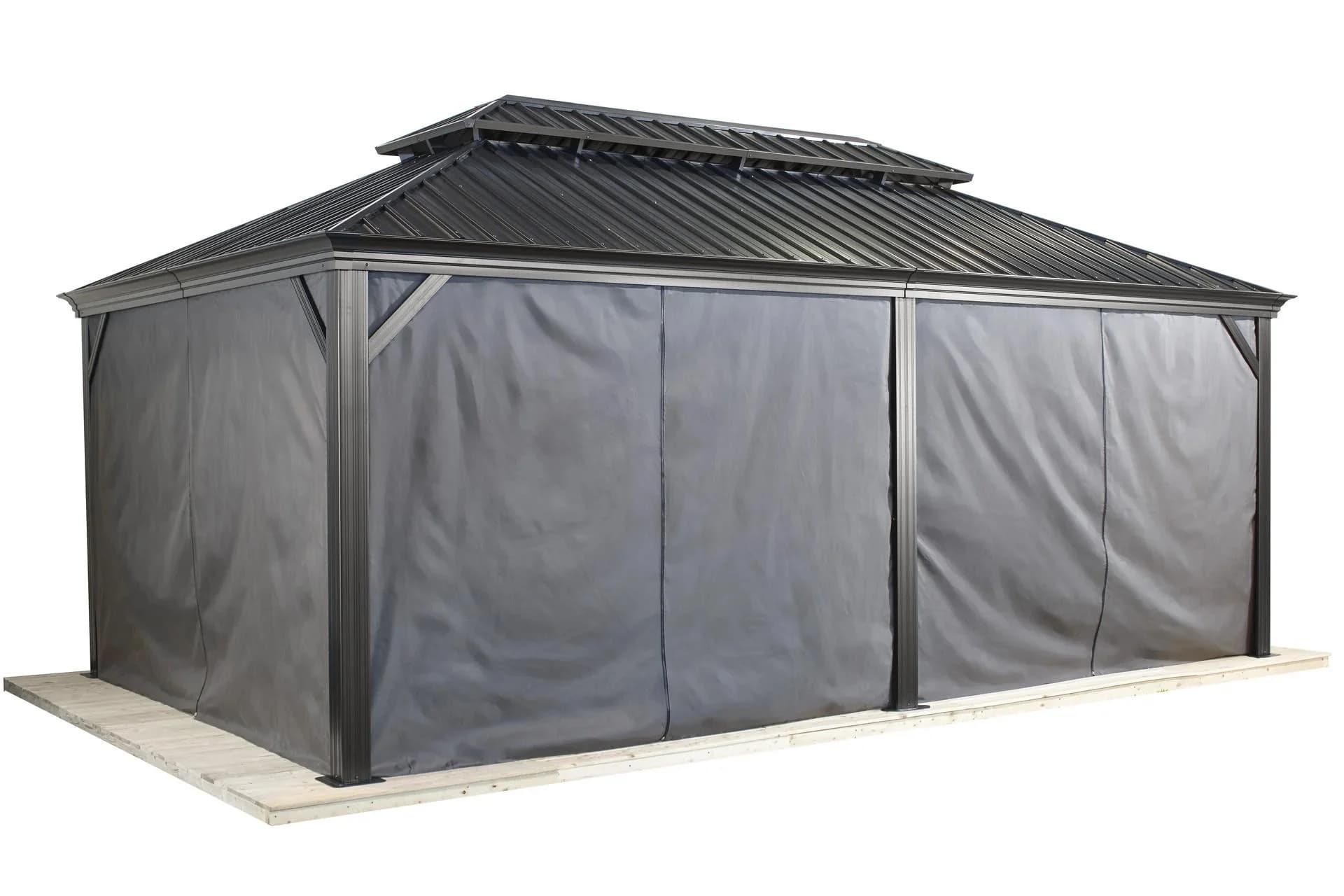 Pavillonseitenteil SOJAG passend zu Messina 12 x 20, dunkelgrau, Polyester - Bild 2