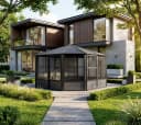Pavillon SOJAG Charleston 12x12 Anthrazit Aluminium Bild 4