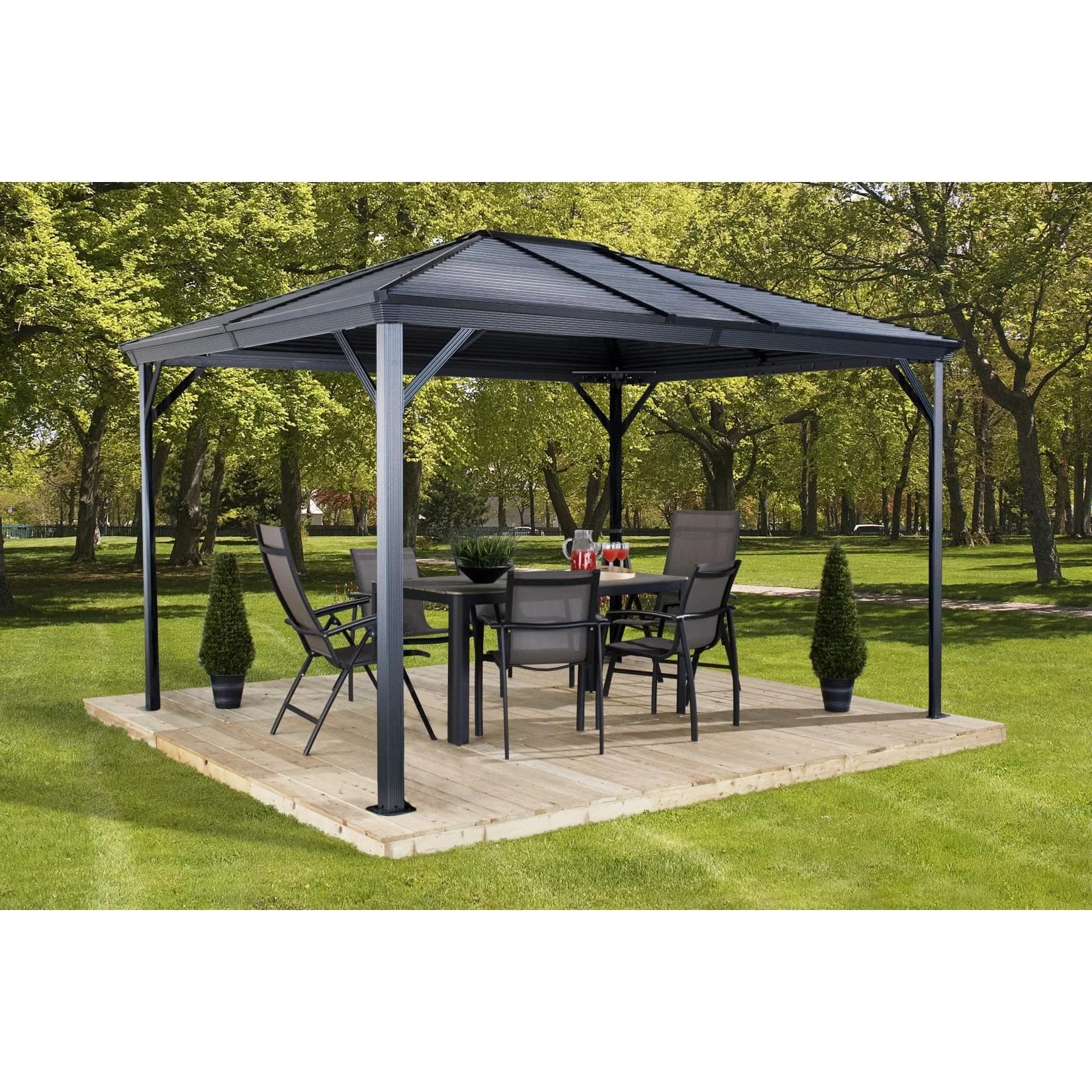 Pavillon SOJAG Ventura Grau 423x260x296 cm