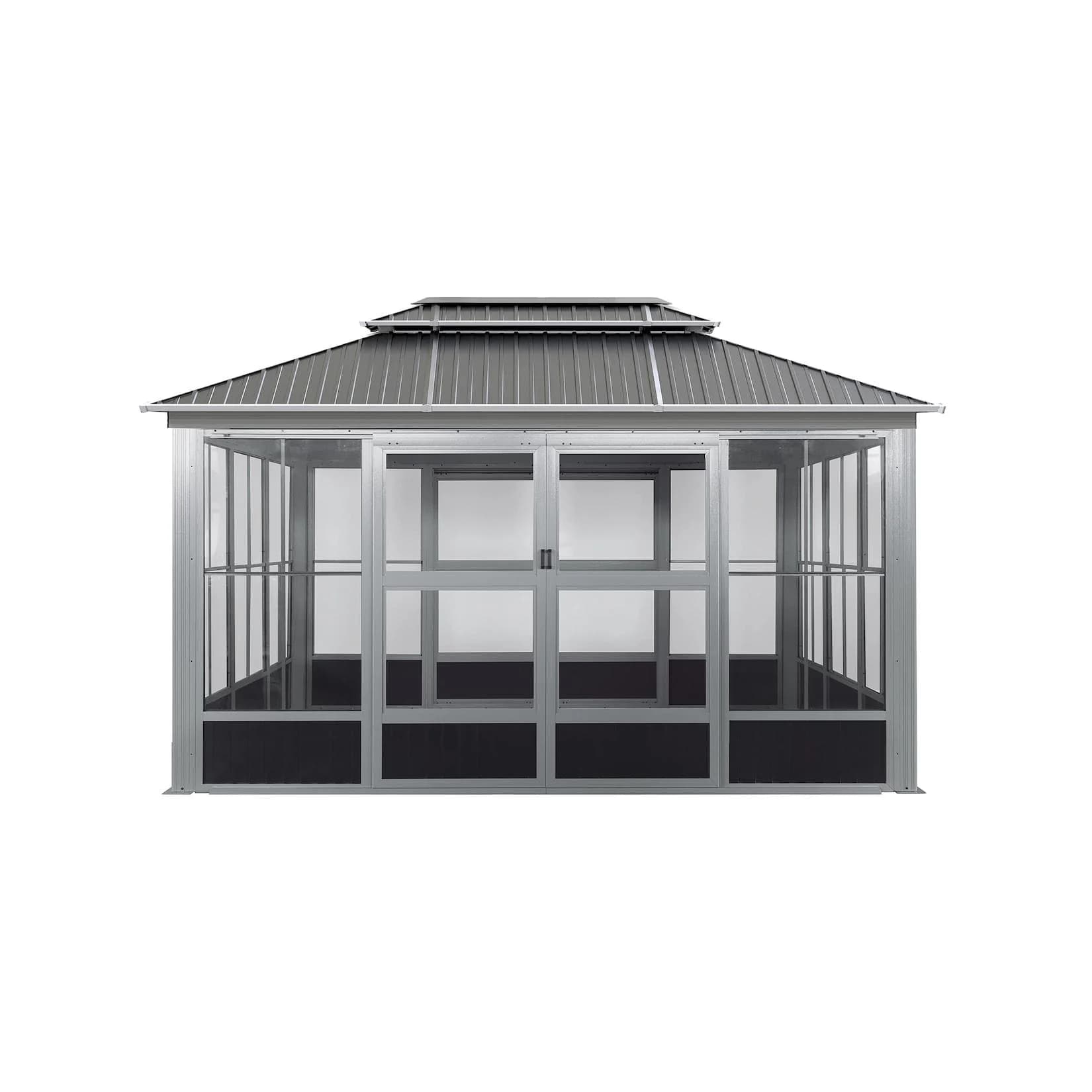 Sojag Pavillon Wintergarten Olan 1014 Schwarz Aluminium