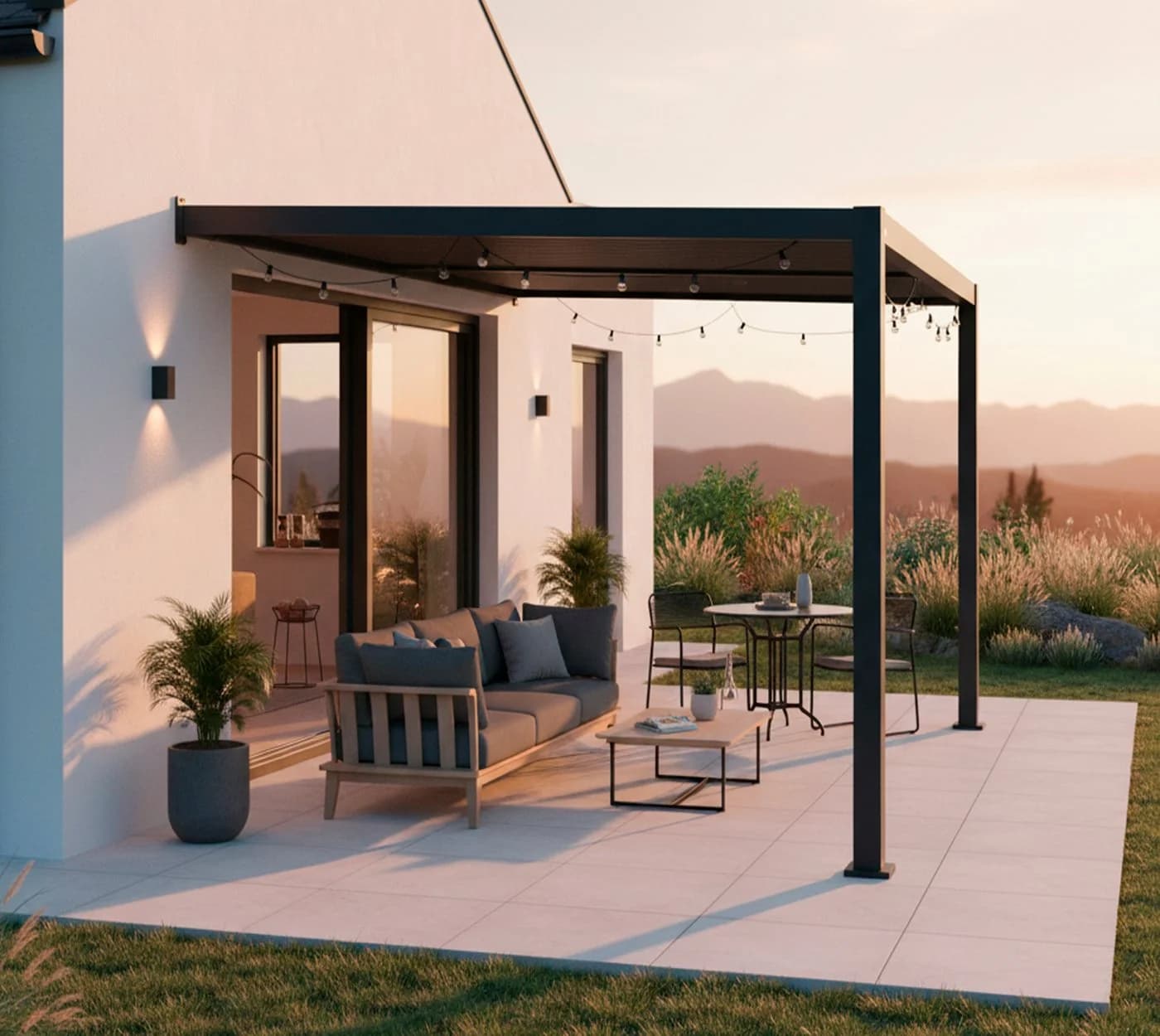 Sojag Terrassenüberdachung Hana 1013 Schwarz Modern - Bild 2