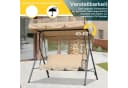 Angel Living Hollywoodschaukel 3-Sitzer Beige Aluminium Bild 5