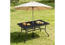 Thanaddo Gartentisch Quadratisch Schwarz Metall Bild 2
