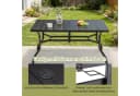 Thanaddo Gartentisch Quadratisch Schwarz Metall Bild 5