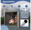 Thanaddo Carport-Geräteraum Partyzelt Metallgestell Pavillon Weiß Bild 4