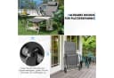 COSTWAY Gartenliege Liegestuhl 7-fach verstellbar grau mit Rädern & Kopfstütze Bild 5
