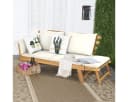 COSTWAY Gartenbank 4-in-1 XXL mit Liegefunktion Weiß Bild 1