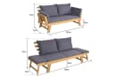 COSTWAY Gartenbank 4-in-1 XXL mit Liegefunktion Bild 5
