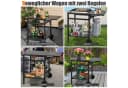COSTWAY Grillablagetisch mit 2 Ablagen, 4 Haken & klappbarer Tischplatte Bild 3