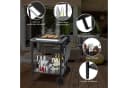 COSTWAY Grillablagetisch mit 2 Ablagen, 4 Haken & klappbarer Tischplatte Bild 5