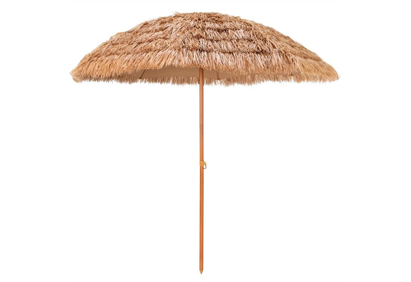 COSTWAY Sonnenschirm Marktschirm Tiki-Stil mit Druckknopf - Bild 2
