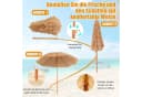 COSTWAY Sonnenschirm Marktschirm Tiki-Stil mit Druckknopf Bild 5