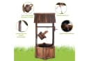 COSTWAY Gartenbrunnen Tannenholz Braun mit Pumpe Bild 4
