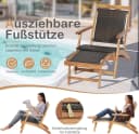 KOMFOTTEU Gartenstuhl mit Beistelltisch Set Klappbar Braun Bild 3