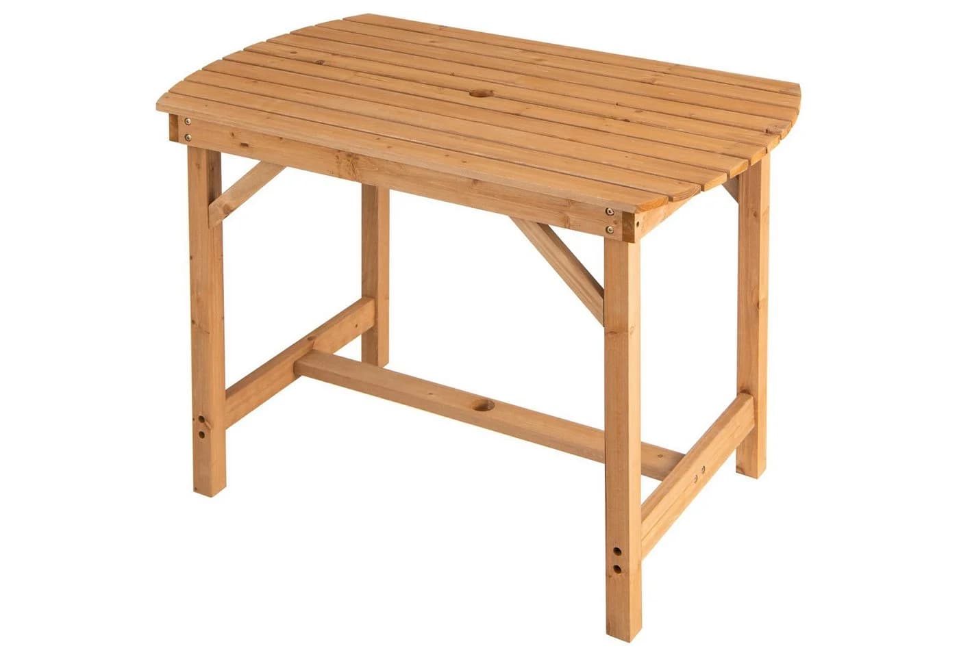 KOMFOTTEU Gartentisch aus Tannenholz mit Schirmloch - Bild 2