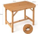 KOMFOTTEU Gartentisch aus Tannenholz mit Schirmloch Bild 3