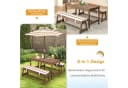KOMFOTTEU Garten-Kindersitzgruppe mit Sonnenschirm Bra/Blau Bild 3