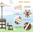 KOMFOTTEU Garten-Kindersitzgruppe mit Sonnenschirm Bra/Blau Bild 5