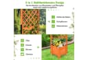 COSTWAY Blumenkasten mit Rankgitter & Drainageloch - Hochbeet 54,5x52x180 cm Bild 3