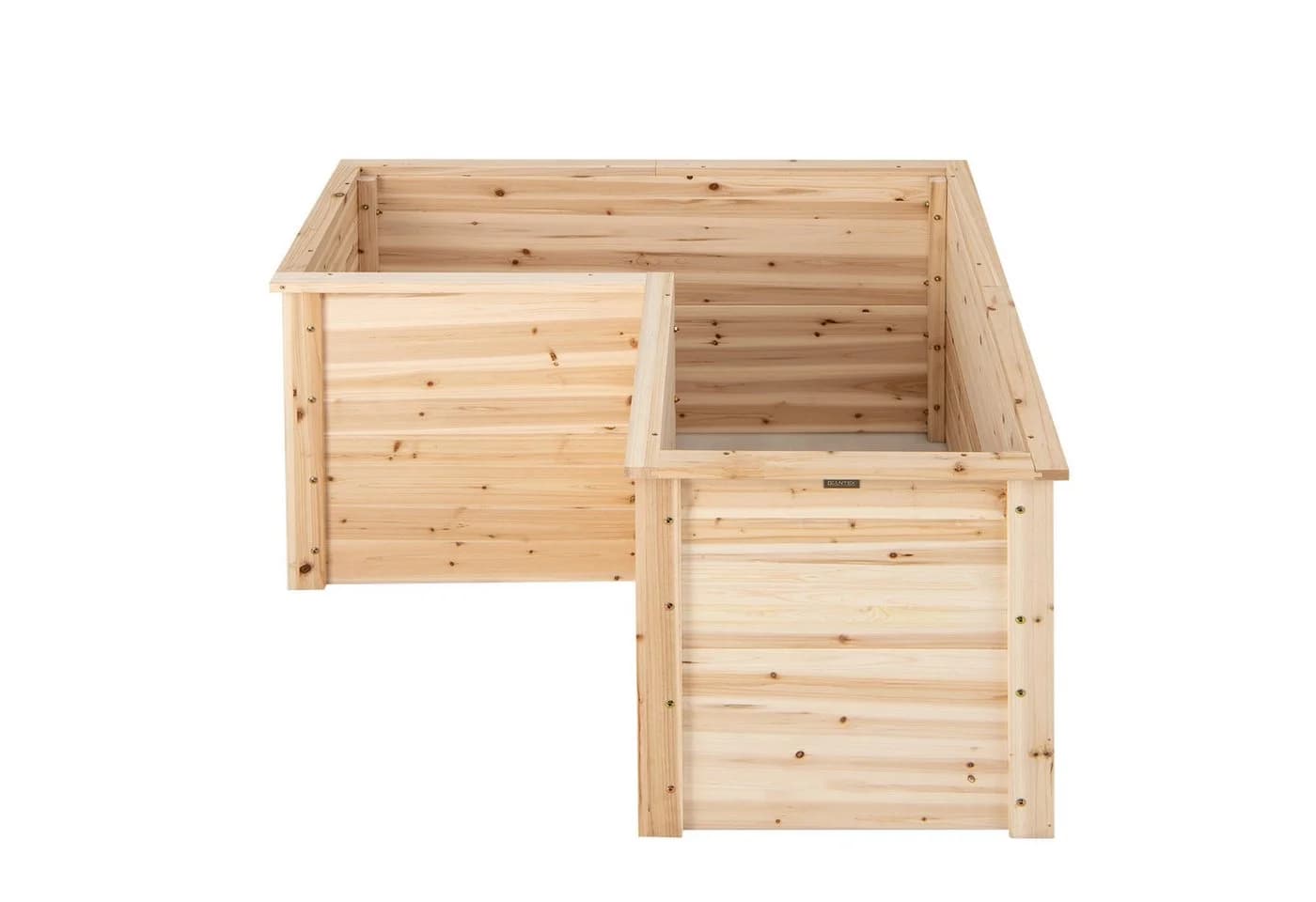 COSTWAY L-förmiges Hochbeet aus massivem Tannenholz 120x120x63 cm - Bild 2