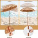 KOMFOTTEU Sonnenschirm Hawaii Strandschirm mit Neigungsfunktion & verstellbarer Höhe Bild 3