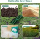 KOMFOTTEU Rasenrechen Nivellierrechen mit 170cm Griff Bild 5