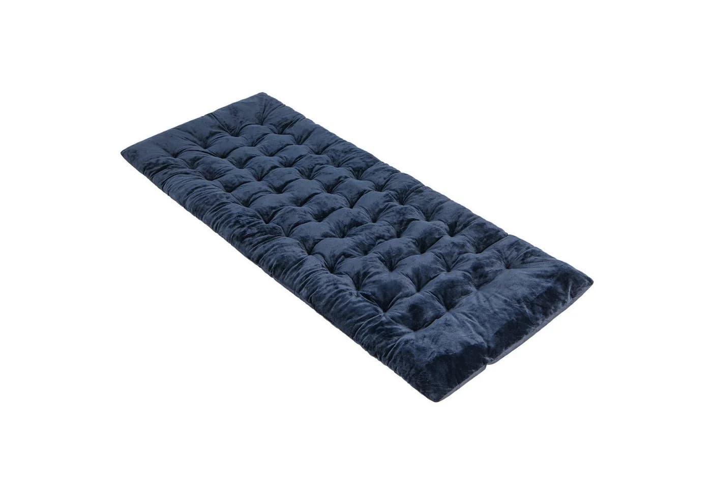 COSTWAY Liegenauflage Feldbett blau Kristall-Velvet - Bild 2