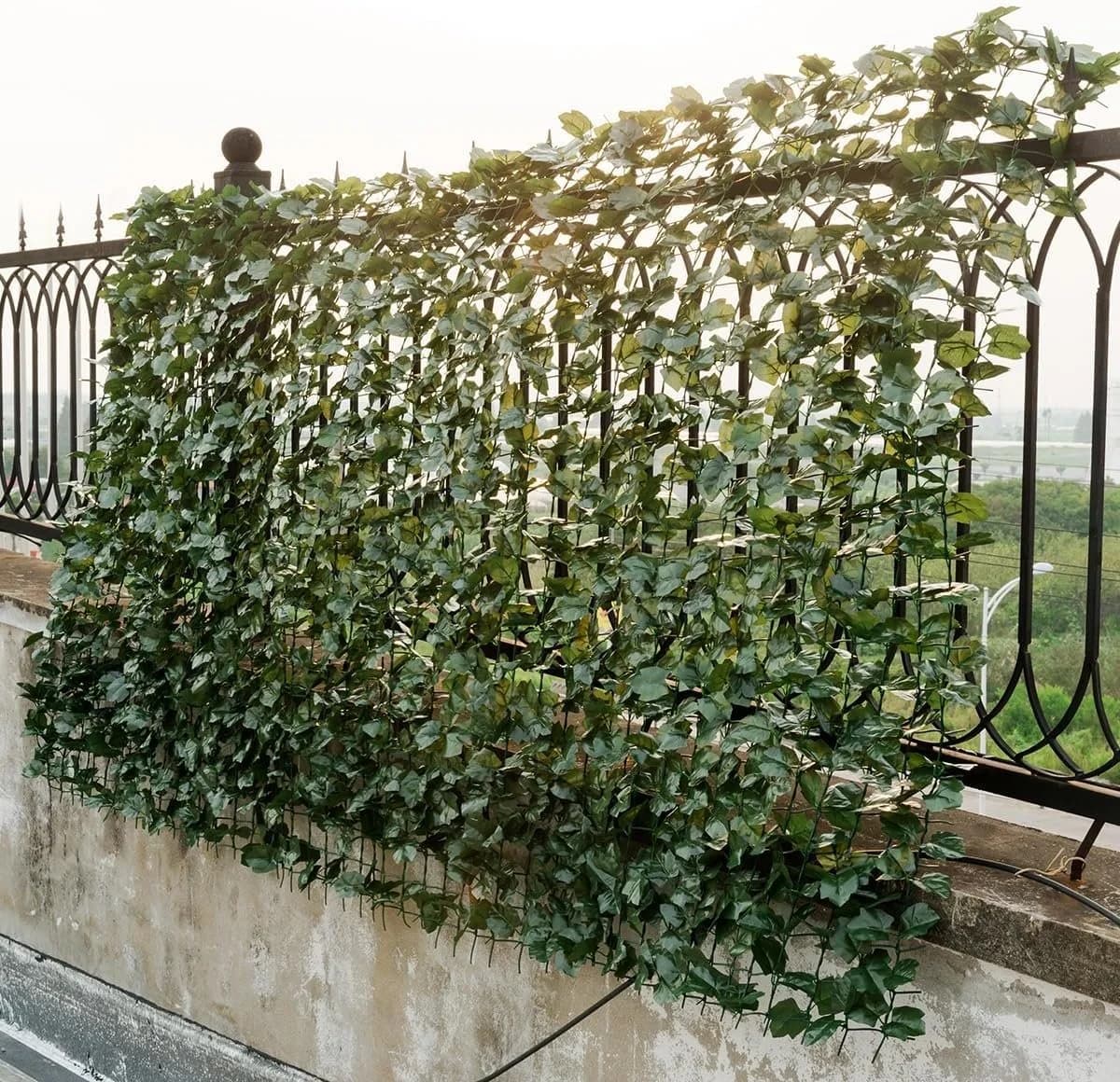 KOMFOTTEU Gartenzaun Sichtschutz Kunststoff Hecke 150 x 240 cm