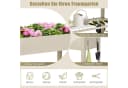 KOMFOTTEU Hochbeet Gartenbeet mit Rollen und Drainageloch Bild 1