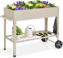 KOMFOTTEU Hochbeet Gartenbeet mit Rollen und Drainageloch Bild 2