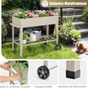KOMFOTTEU Hochbeet Gartenbeet mit Rollen und Drainageloch Bild 3